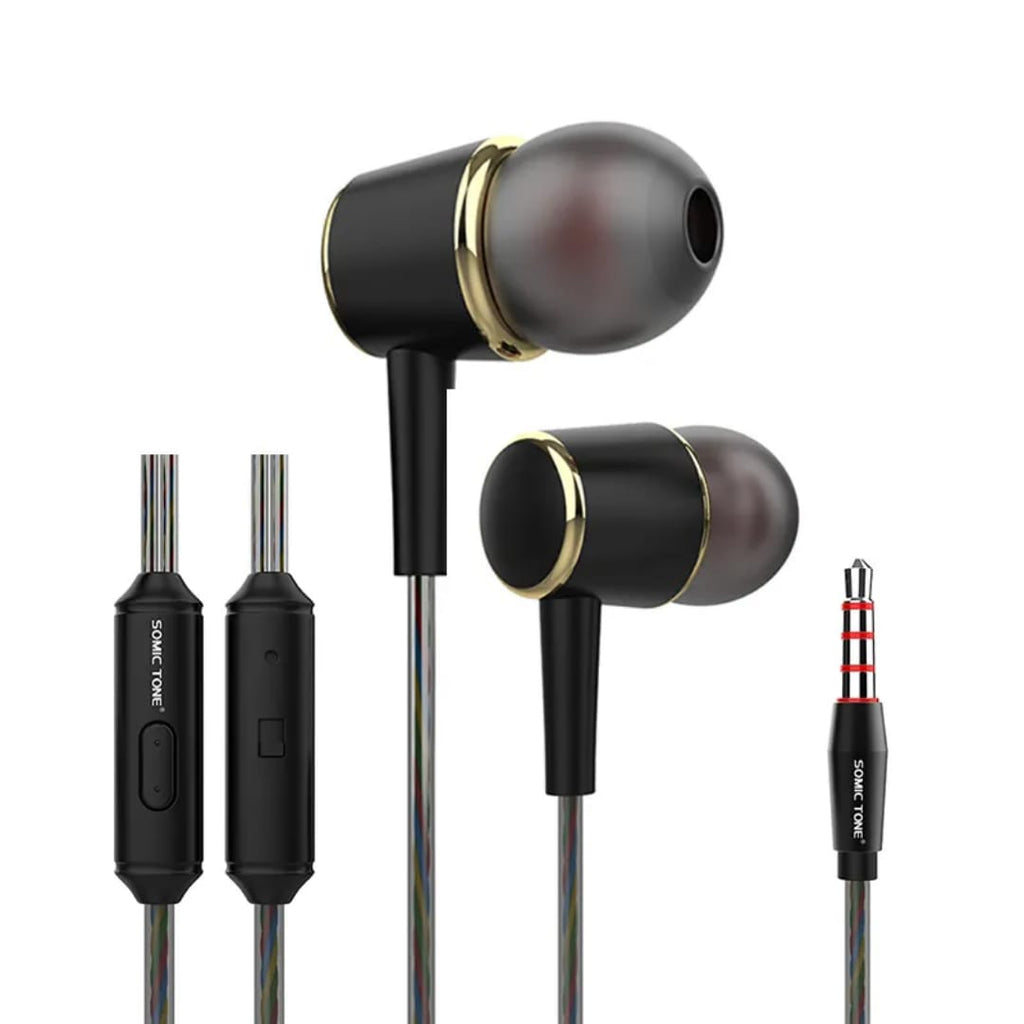 Somic Tone D7 Stereo Bass  Earphones Noise Isolation In-Ear Headset Wired Earbuds Earphone Headphones with Microphone