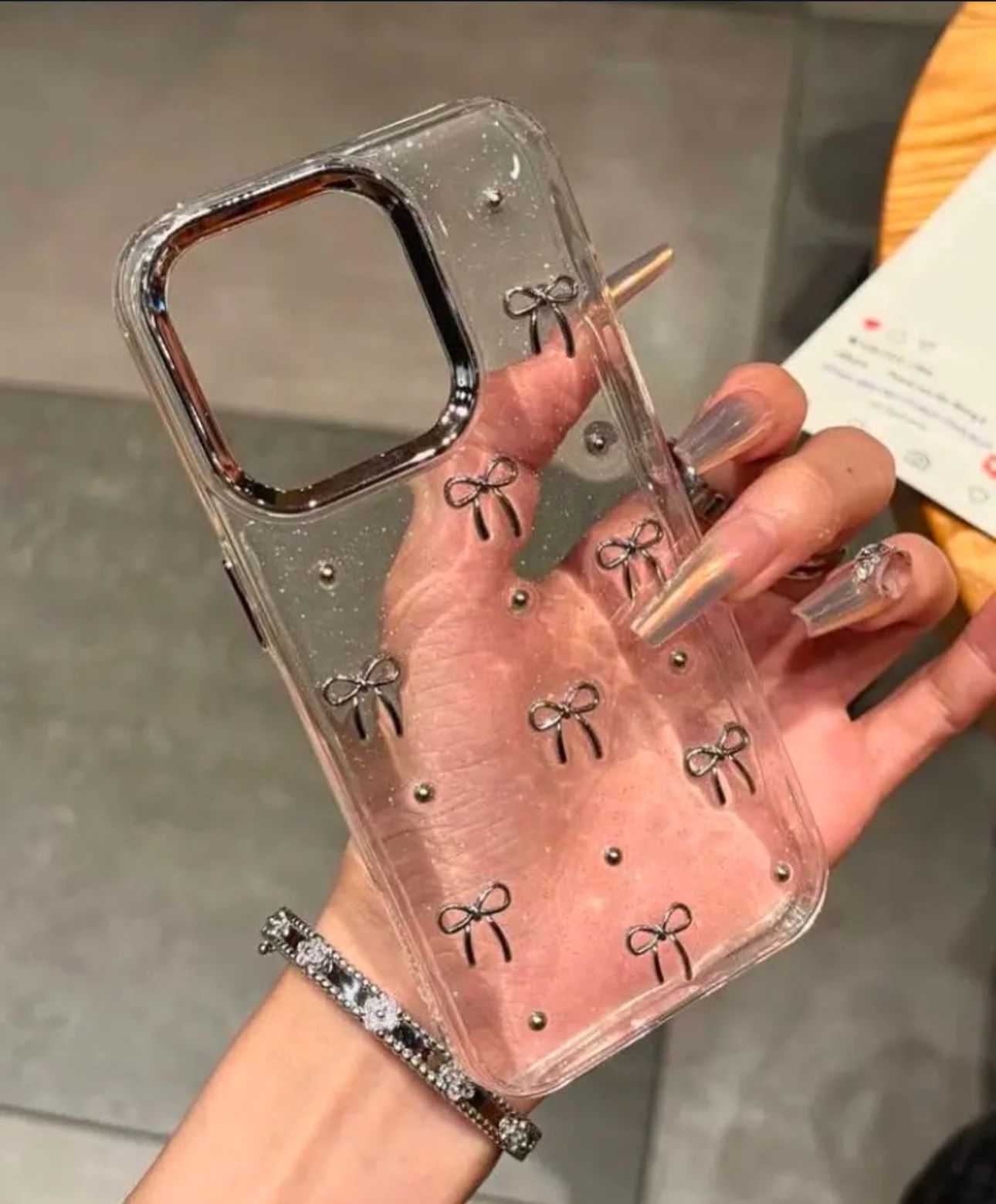 Aesthetic Transparent Bow Case