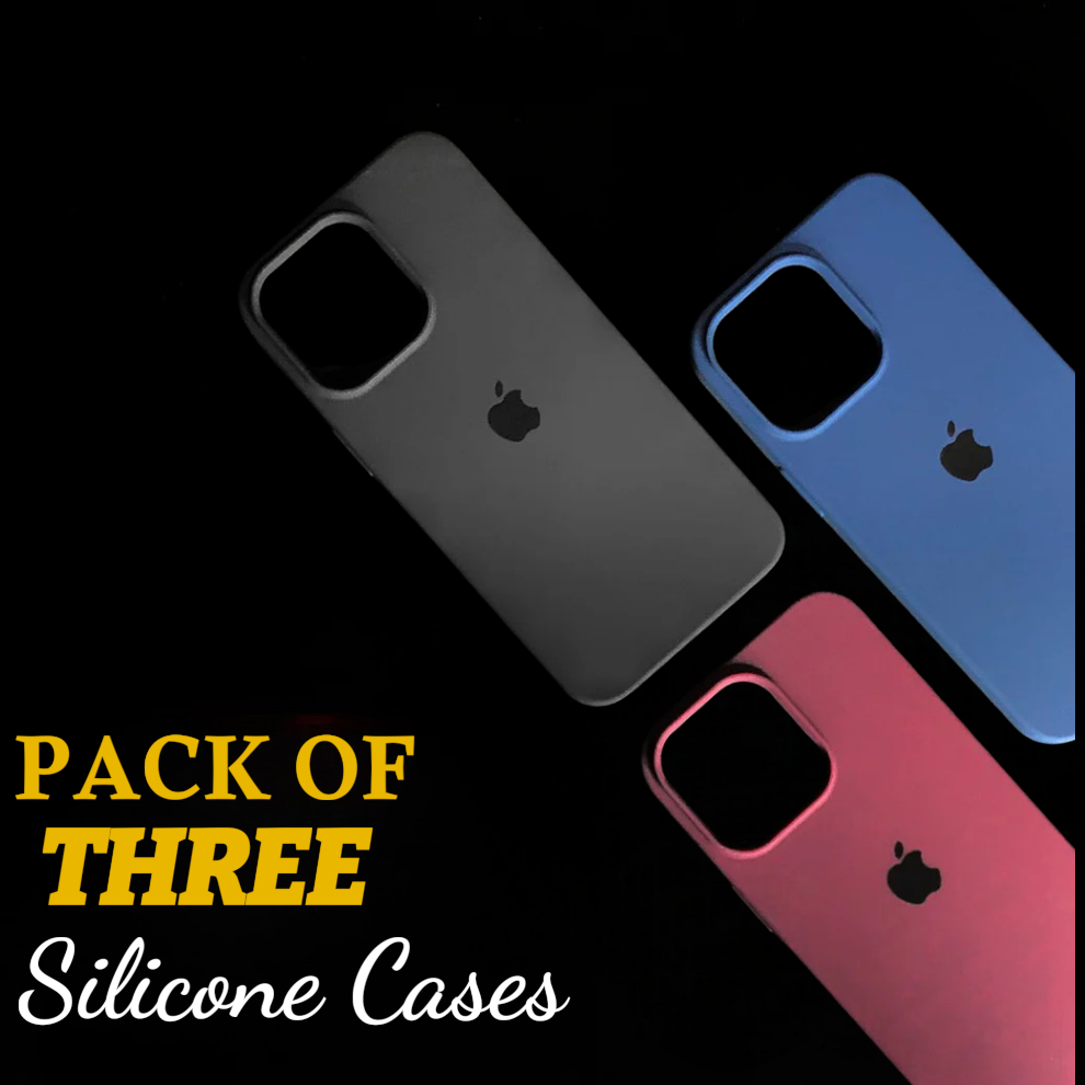 PACK OF THREE SILICONE CASES